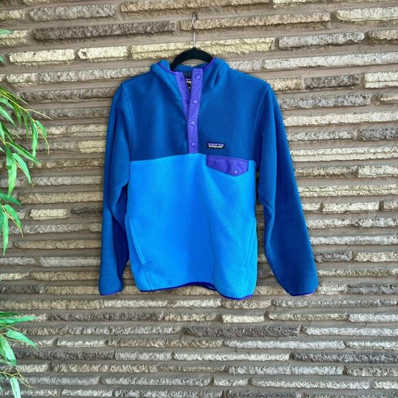 Patagonia Synchilla Snap T Fleece Hoodie Blue Unisex XS Men's - Picture 12 of 12